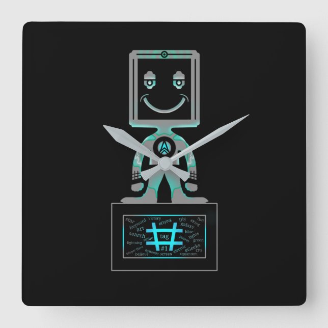 Horloge Carrée #Super Hero (Recto)