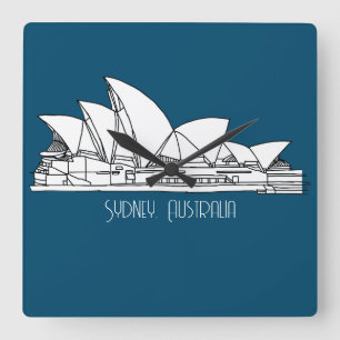 Horloge Carrée Sydney Opera House Australie en souvenir