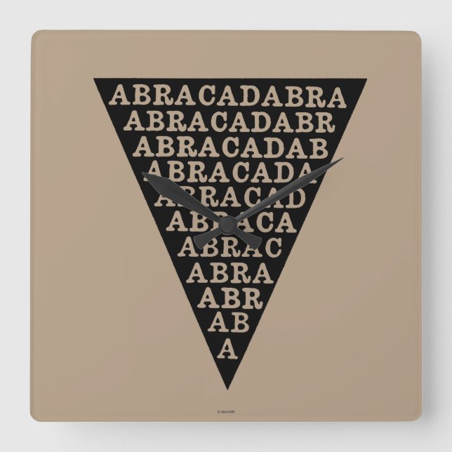 Horloge Carrée Symbole de la prévention (Recto)