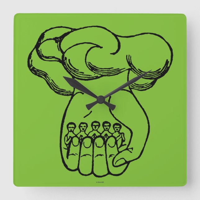 Horloge Carrée Symbole : Main divine (Recto)