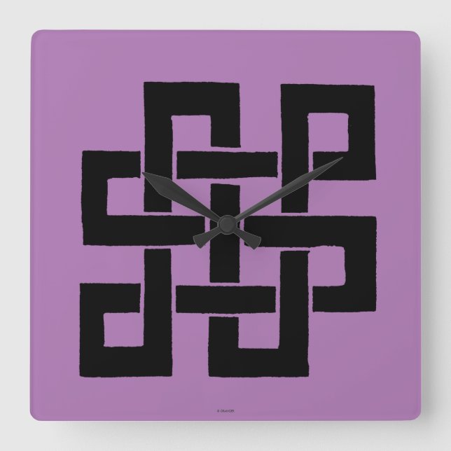 Horloge Carrée Symbole: Nade-Takara-Nusubi (Recto)