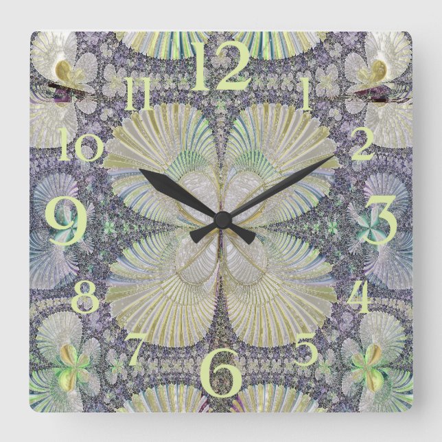 Horloge Carrée Symétrie (entièrement numérotée) (Recto)