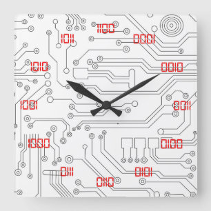 Horloge Carrée Système binaire très Cool et créatif