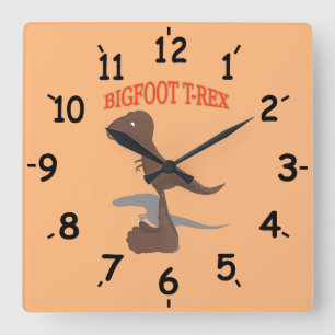 Horloge Carrée T-Rex Bigfoot