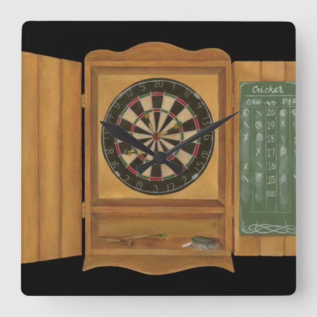 Horloge Carrée Tableau de bord avec cote de cricket (Recto)