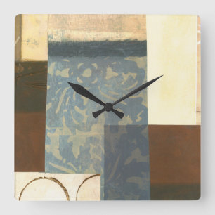 Horloge Carrée Tableau moderne à panneaux