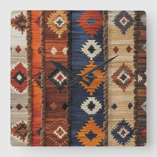 Horloge Carrée Tapis turc