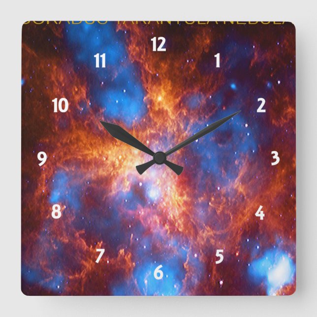 Horloge Carrée Tarantula Nebula (Recto)