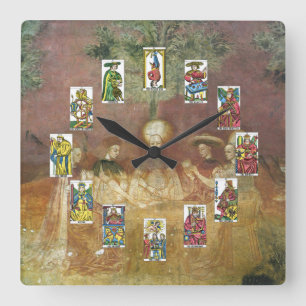 Horloge Carrée Tarot Cards Fortune