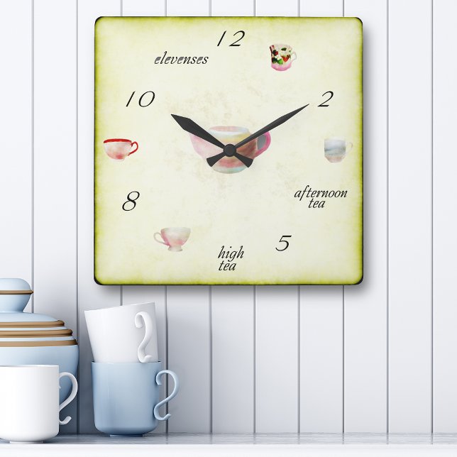 Horloge Carrée Teatime (Créateur téléchargé)
