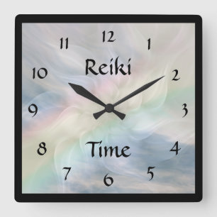 Horloge Carrée Temps de Reiki