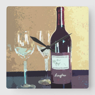 Horloge Carrée Temps de vin