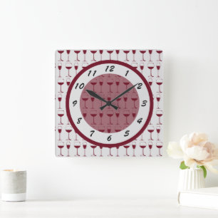Horloge Carrée Temps pour la Lumière rouge