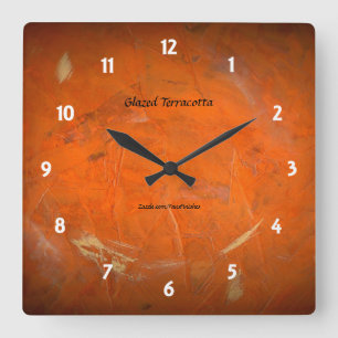 Horloge Carrée Terre cuite