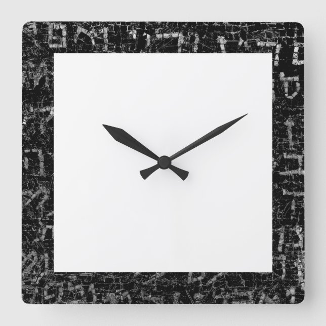 Horloge Carrée Texte hébreu (Recto)