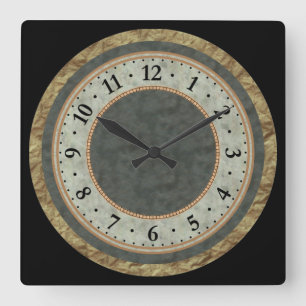 Horloge Carrée Texture multiple