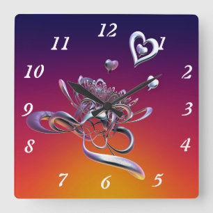 Horloge Carrée The Beauty of Hearts