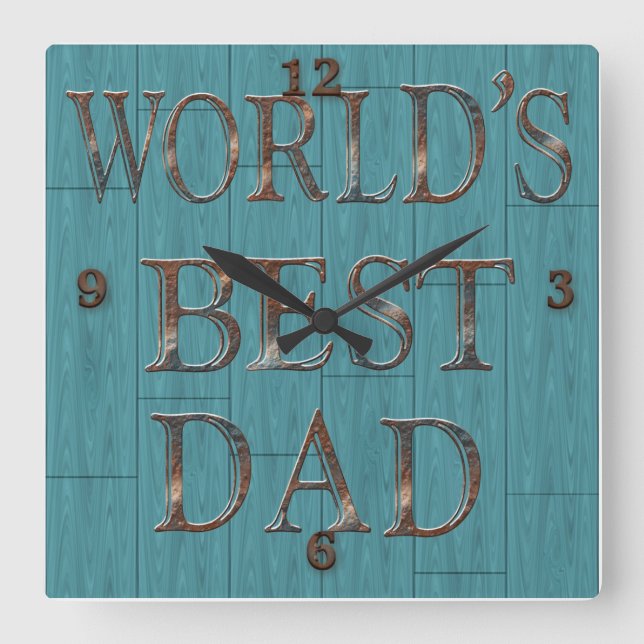 Horloge Carrée The Blue Boards Father's Day (Recto)