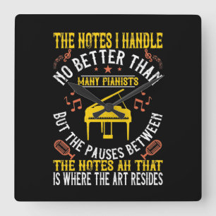 Horloge Carrée The Notes I