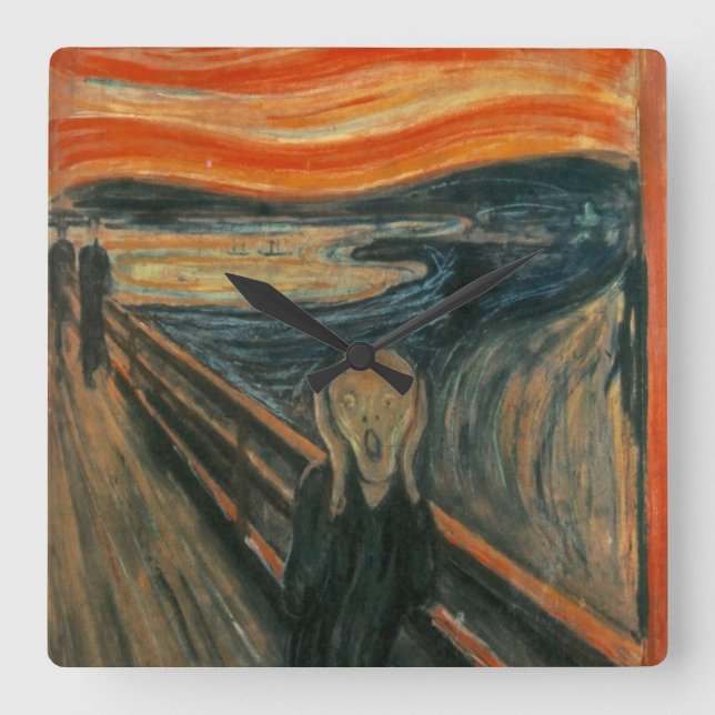 Horloge Carrée The Scream - Edvard Munch (Recto)