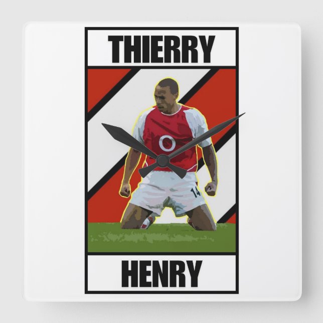 Horloge Carrée Thierry Henry (Recto)