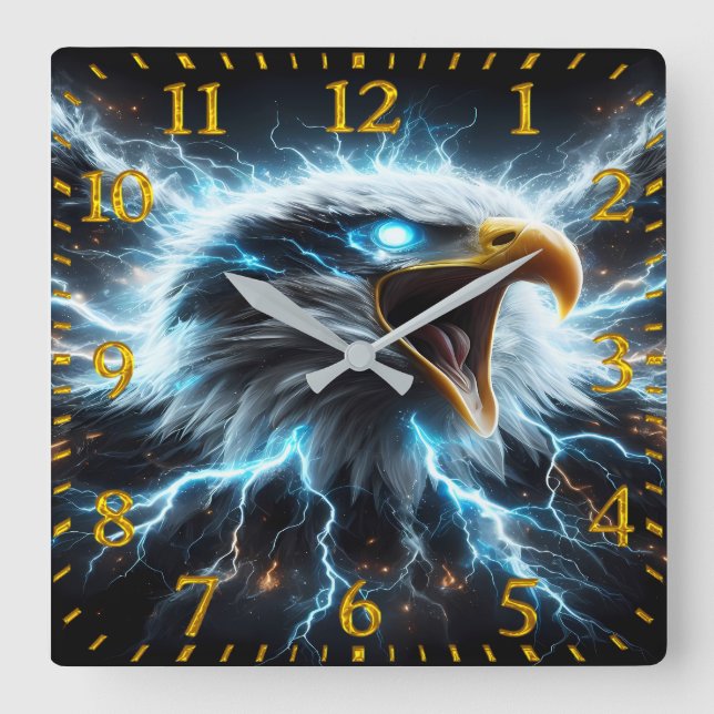 Horloge Carrée Thunderbird Ascendant (Recto)