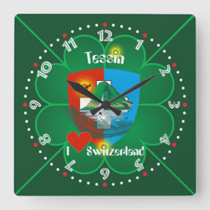 Horloge Carrée Ticino Suisse Svizzera Svizra