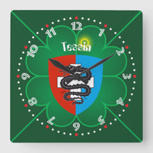 Horloge Carrée Ticino Suisse Svizzera Svizra