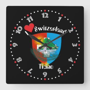 Horloge Carrée Ticino Suisse Svizzera Svizra