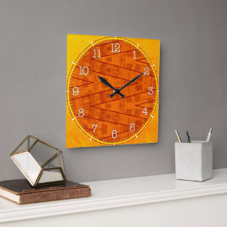 Horloge Carrée Time and illustrated art on your wall.