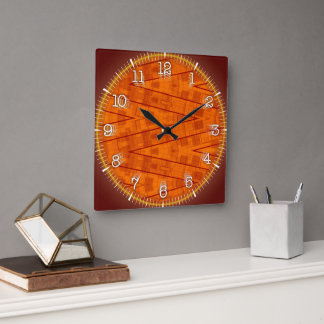 Horloge Carrée Time and illustrated art on your wall.