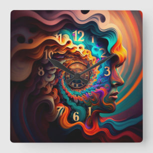 Horloge Carrée Time Is All In Your Mind