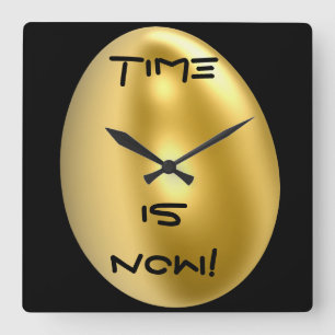 Horloge Carrée Time Is Now Chic Wall Clock!