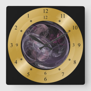 Horloge Carrée Time Machine Clock ~ Chaos Galaxy 02 ~ Time Warp ~