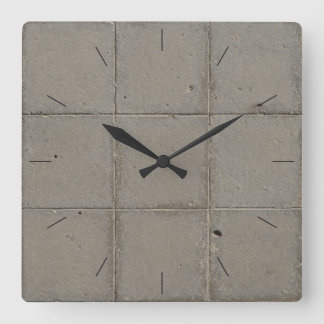 Horloge Carrée TITRES BRIQUES | décoration industrielle