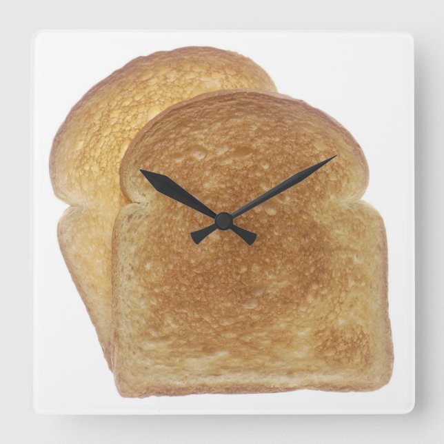 Horloge Carrée Toast de Breakfast (Recto)