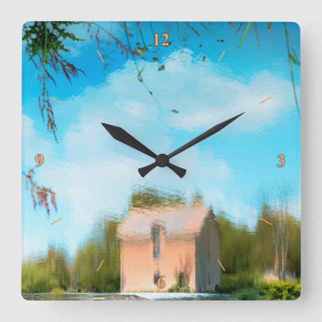 Horloge Carrée Topsy Turvy (Recto)