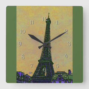 Horloge Carrée Tour Eiffel