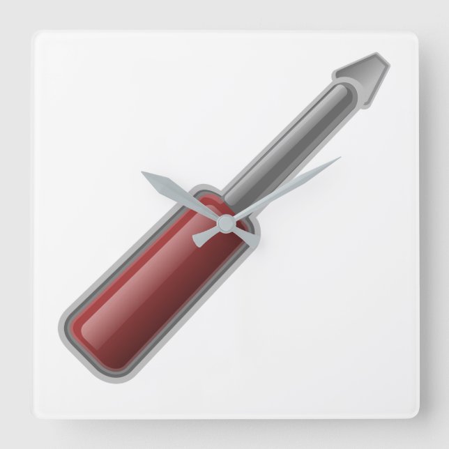 Horloge Carrée Tournevis (Recto)