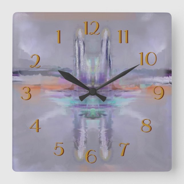 Horloge Carrée Tours jumelles à l'arrière (Recto)