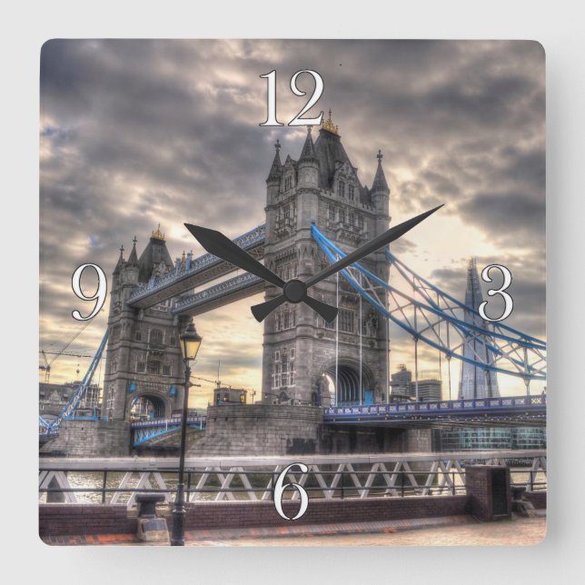 Horloge Carrée Tower Bridge & The Shard, Londres, Angleterre (Recto)