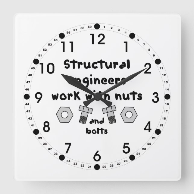 Horloge Carrée Travail de Structural Engineers (Recto)