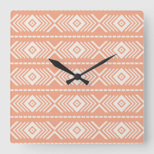 Horloge Carrée Tribal pattern