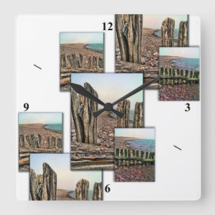 Horloge Carrée Triptyque Porlock