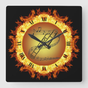 Horloge Carrée Trombone ~ Incendie #3 ~ Sortie Du Crucible~