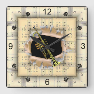 Horloge Carrée Trompette ~ Dernière traversée ~ Strange Sheet M