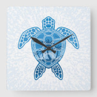 Tropical Island Sea Turtle Design en bleu