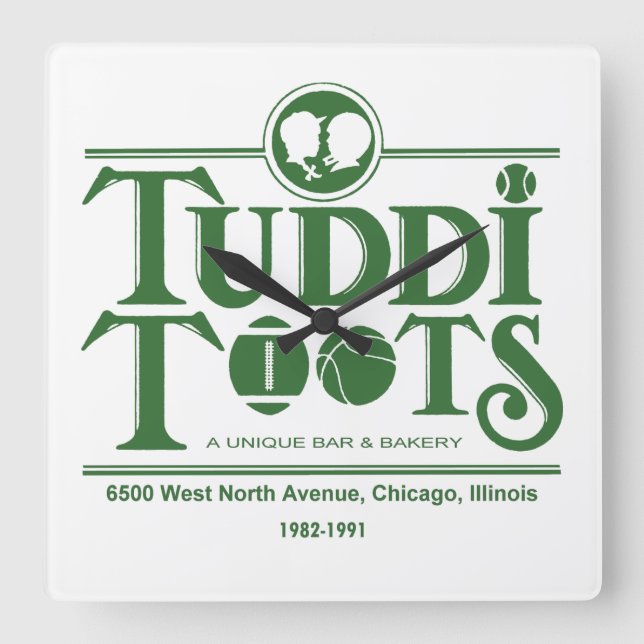 Horloge Carrée Tuddi Toots Bar and Restaurant, Chicago, IL (Recto)