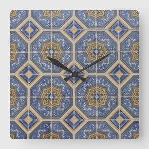 Horloge Carrée Tuile portugaise