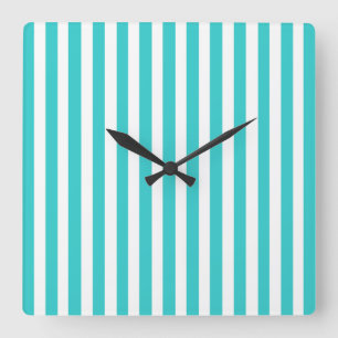Horloge Carrée Turquoise Moderne